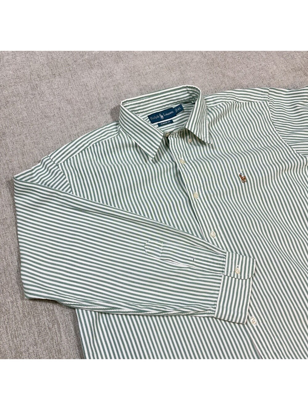Ralph Lauren Men’s Classic Fit Cotton Striped Dress Shirt XL